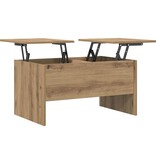 VidaXL Salontafel artisanaal eikenkleurig 80 x 50,5 x 42,5 cm