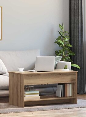 VidaXL Salontafel artisanaal eikenkleurig 80 x 50,5 x 41,5 cm