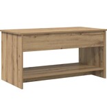 VidaXL Salontafel artisanaal eikenkleurig 80 x 50,5 x 41,5 cm