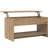 VidaXL Salontafel artisanaal eikenkleurig 80 x 50,5 x 41,5 cm