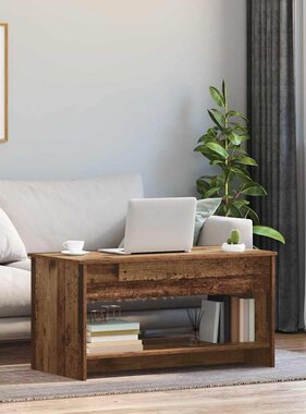 VidaXL Salontafel Oud hout 80 x 50,5 x 41,5 cm Bewerkt hout