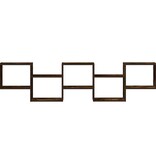VidaXL Wandschap kubus 5 vakken bewerkt hout gerookt eikenkleurig