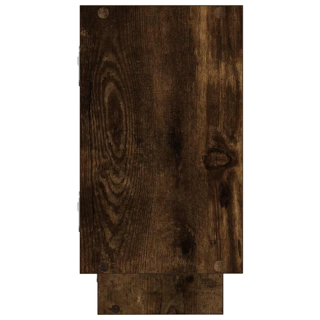 VidaXL Wandschap kubus 5 vakken bewerkt hout gerookt eikenkleurig