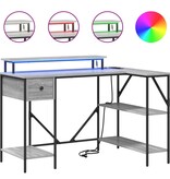 VidaXL Bureau met lade Grijs sonoma 120 x 79 x 86.5 cm Bewerkt hout