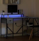 VidaXL Bureau met lade Grijs sonoma 120 x 79 x 86.5 cm Bewerkt hout