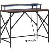 VidaXL Bureau bruin eikenkleur 100 x 50 x 86.5 cm Bewerkt hout