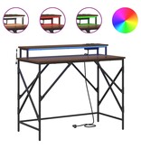 VidaXL Bureau bruin eikenkleur 100 x 50 x 86.5 cm Bewerkt hout