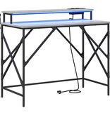 VidaXL Bureau met plank Grijs sonoma 100 x 50 x 86.5 cm Bewerkt hout