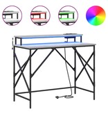 VidaXL Bureau met plank Grijs sonoma 100 x 50 x 86.5 cm Bewerkt hout