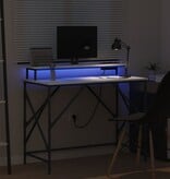 VidaXL Bureau met plank Grijs sonoma 100 x 50 x 86.5 cm Bewerkt hout