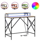 VidaXL Bureau met plank Sonoma eiken 100 x 50 x 86.5 cm Bewerkt hout