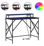 VidaXL Bureau met plank Zwart eiken 100 x 50 x 86.5 cm Bewerkt hout