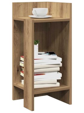 VidaXL Bijzettafeltje met plank 25,5x27x60 cm artisanaal eikenkleur