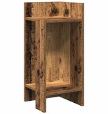 VidaXL Bijzettafeltje met plank 25,5x27x60 cm oud houtkleurig