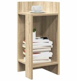 VidaXL Bijzettafeltje met plank 25,5x27x60 cm sonoma eikenkleurig