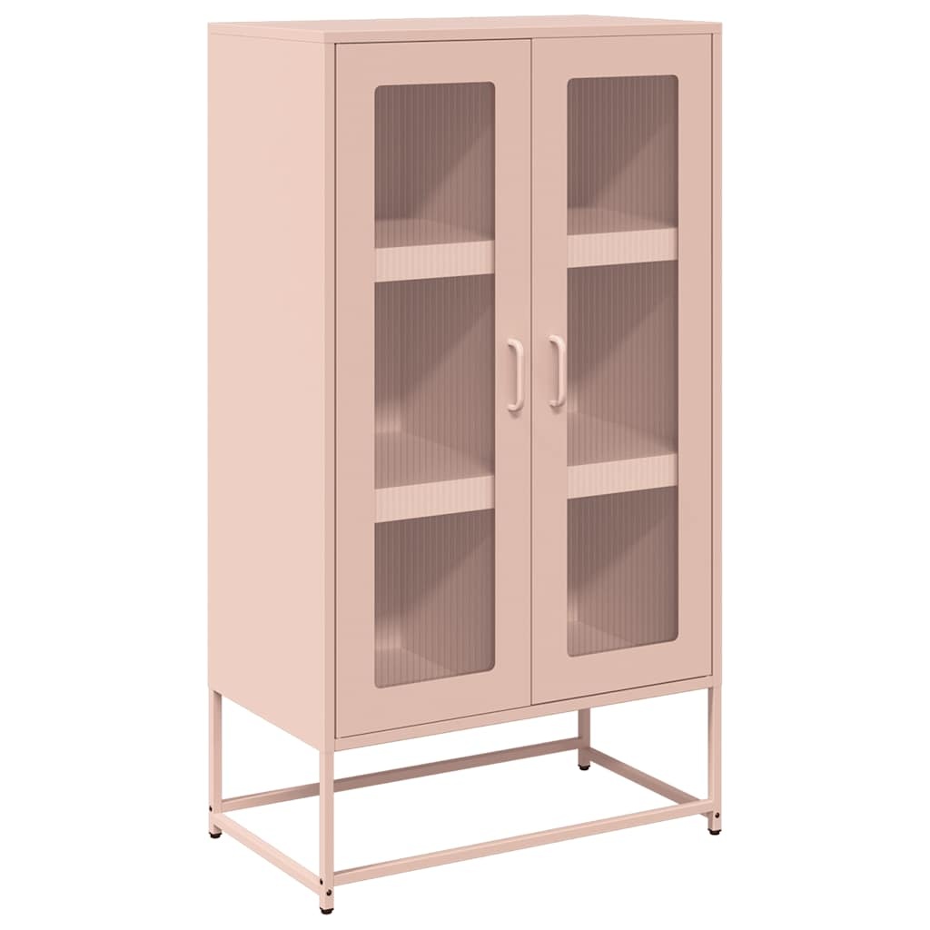 VidaXL Hoge kast 68x39x123 cm staal roze