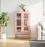VidaXL Hoge kast 68x39x123 cm staal roze