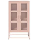 VidaXL Hoge kast 68x39x123 cm staal roze