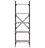 VidaXL Boekenkast 5-laags 56x31,5x174 cm bewerkt hout grijs sonoma