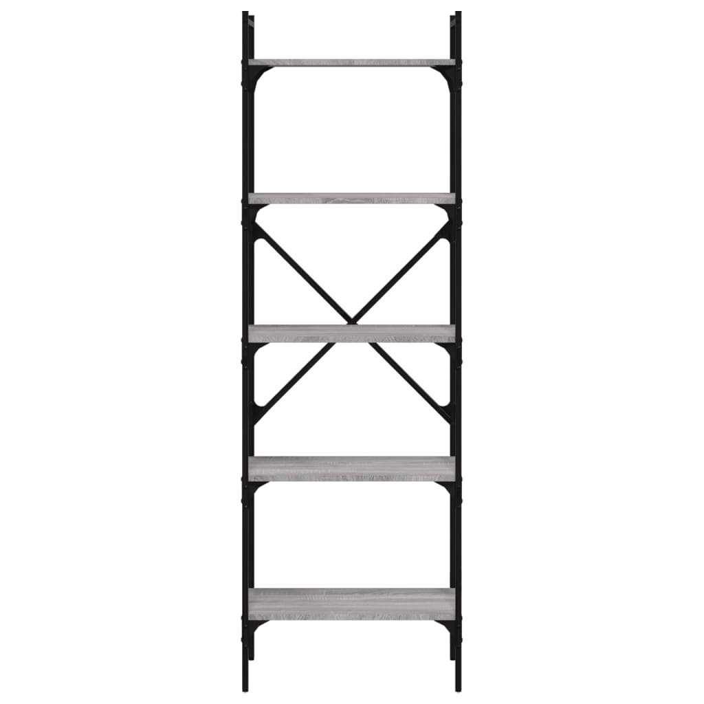 VidaXL Boekenkast 5-laags 56x31,5x174 cm bewerkt hout grijs sonoma