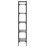 VidaXL Boekenkast 5-laags 56x31,5x174 cm bewerkt hout grijs sonoma
