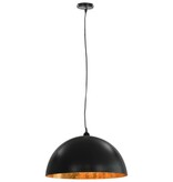 VidaXL Plafondlampen 2 st halfrond E27 50 cm zwart en goudkleurig