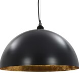 VidaXL Plafondlampen 2 st halfrond E27 50 cm zwart en goudkleurig