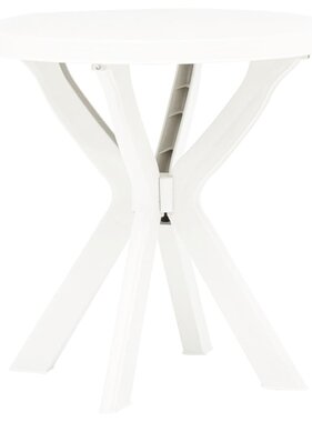 VidaXL Bistrotafel Ø70 cm kunststof wit