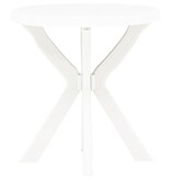 VidaXL Bistrotafel Ø70 cm kunststof wit