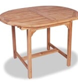 VidaXL 7-delige Tuinset massief teakhout