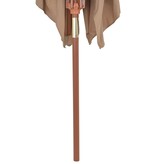 VidaXL Parasol met houten paal 200x300 cm taupe