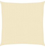 VidaXL Zonnescherm HDPE crème vierkant 3,6x3,6 m