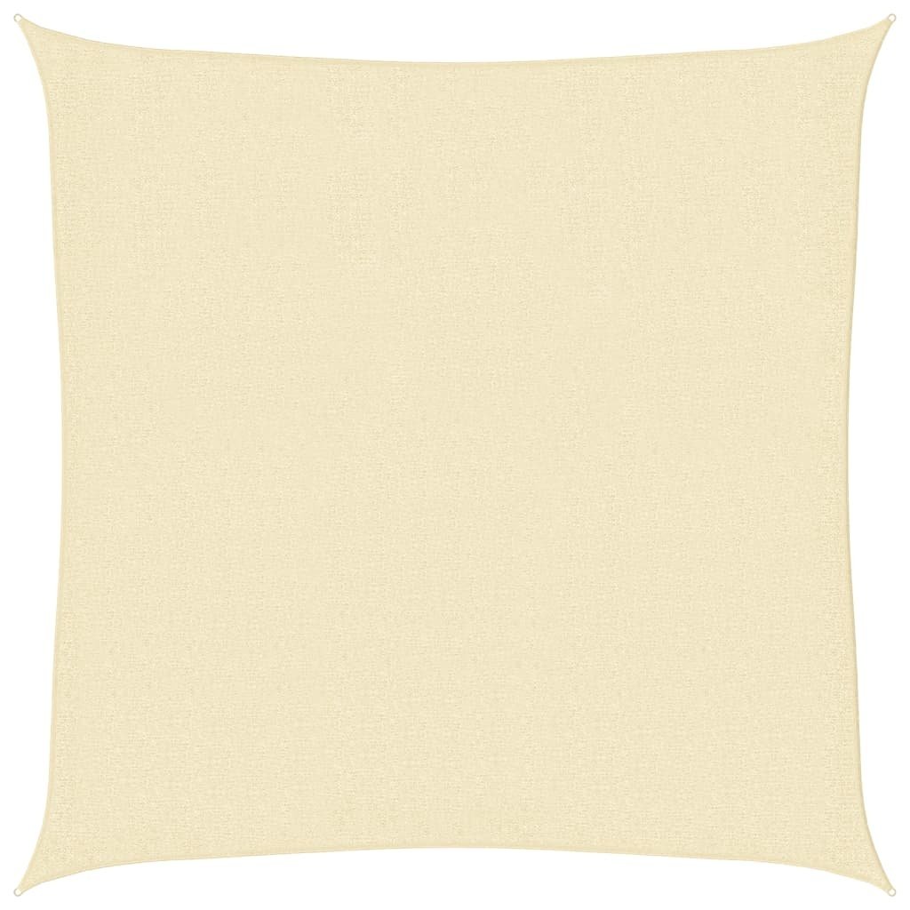 VidaXL Zonnescherm HDPE crème vierkant 3,6x3,6 m