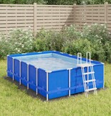 VidaXL Zwembadgrondzeil 300x220 cm polyester geotextiel lichtgrijs