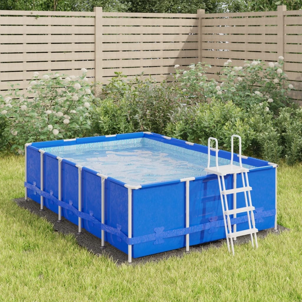 VidaXL Zwembadgrondzeil 300x220 cm polyester geotextiel lichtgrijs