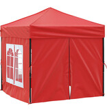 VidaXL Partytent inklapbaar met zijwanden 2x2 m rood