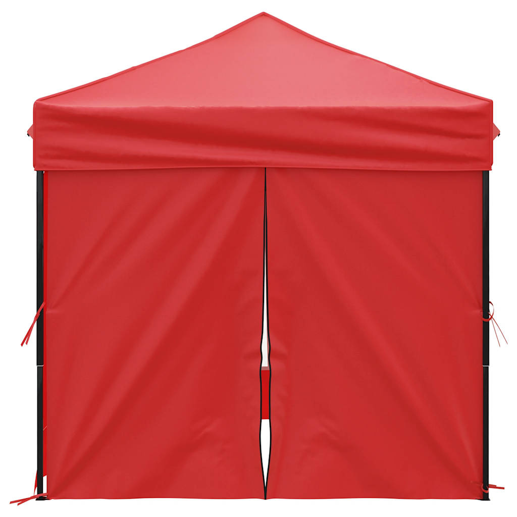 VidaXL Partytent inklapbaar met zijwanden 2x2 m rood