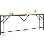VidaXL Wandtafel Oud Hout 200 x 29 x 75 cm Gelaagd hout en metaal