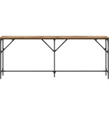 VidaXL Wandtafel Oud Hout 200 x 29 x 75 cm Gelaagd hout en metaal