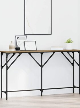 VidaXL Wandtafel artisanaal eikenkleurig 140 x 23 x 75 cm