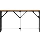 VidaXL Wandtafel Oud Hout 140 x 23 x 75 cm Gelaagd hout en metaal