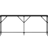 VidaXL Wandtafel Zwart eiken 180 x 23 x 75 cm Gelaagd hout en metaal