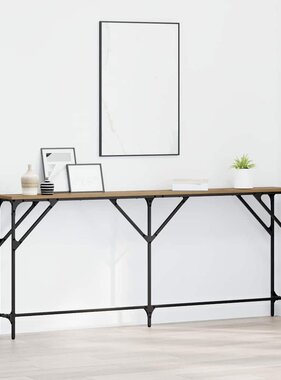 VidaXL Wandtafel artisanaal eikenkleurig 180 x 23 x 75 cm