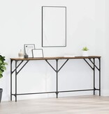 VidaXL Wandtafel Oud Hout 180 x 23 x 75 cm Gelaagd hout en metaal