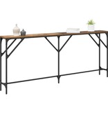 VidaXL Wandtafel Oud Hout 180 x 23 x 75 cm Gelaagd hout en metaal