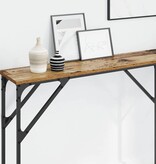 VidaXL Wandtafel Oud Hout 180 x 23 x 75 cm Gelaagd hout en metaal