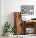 VidaXL Hoge Kast Oud hout 31.5 x 32 x 124 cm Bewerkt hout