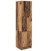 VidaXL Hoge Kast Oud hout 31.5 x 32 x 124 cm Bewerkt hout