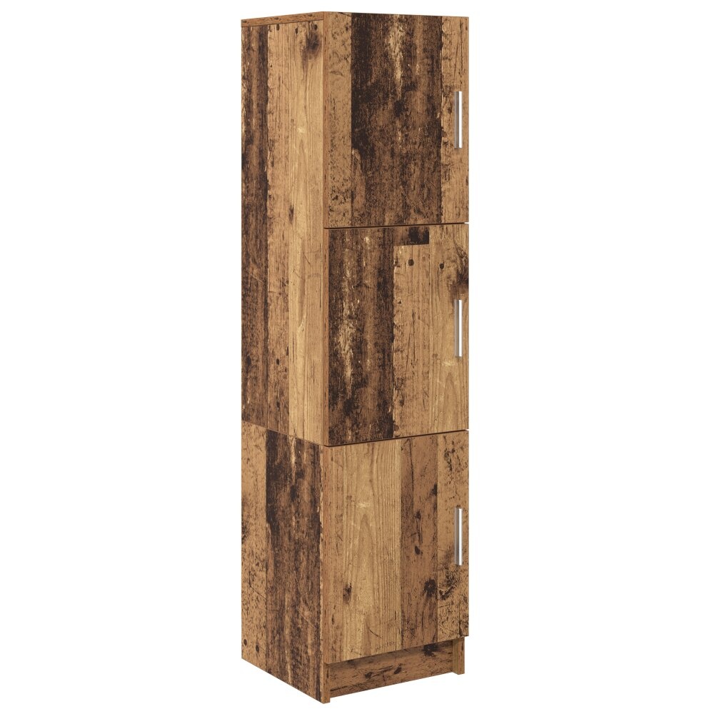 VidaXL Hoge Kast Oud hout 31.5 x 32 x 124 cm Bewerkt hout