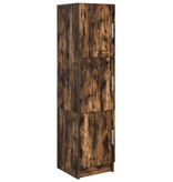 VidaXL Hoge Kast Gerookt eiken 31.5 x 32 x 124 cm Bewerkt hout